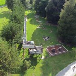 Flying fox and waterslide